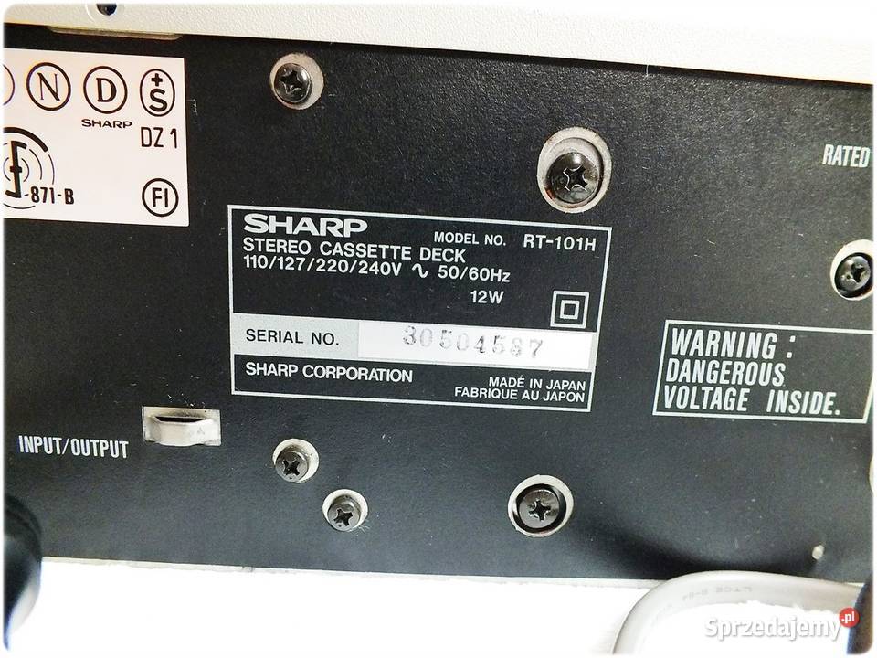 SHARP RT101H Magnetofon Stereo Amplituner DECK z Żary