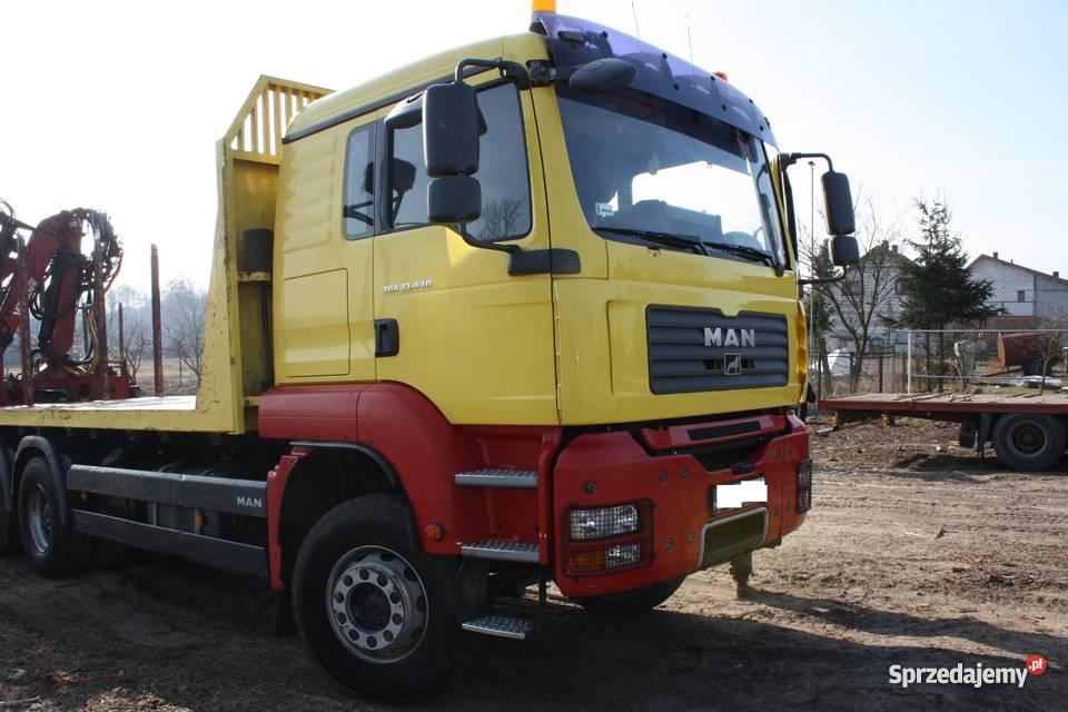 MAN TGA 33440 z zabudową do przewozu drewna Młynarze