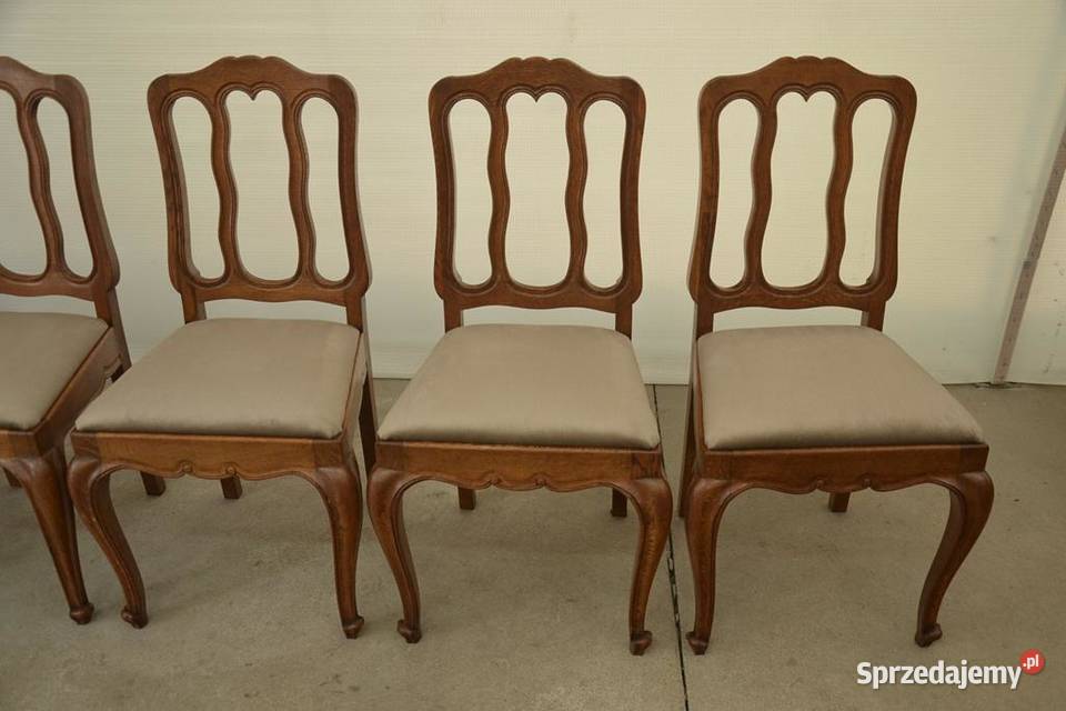 krzesła ludwikowskie komplet 6 krzeseł