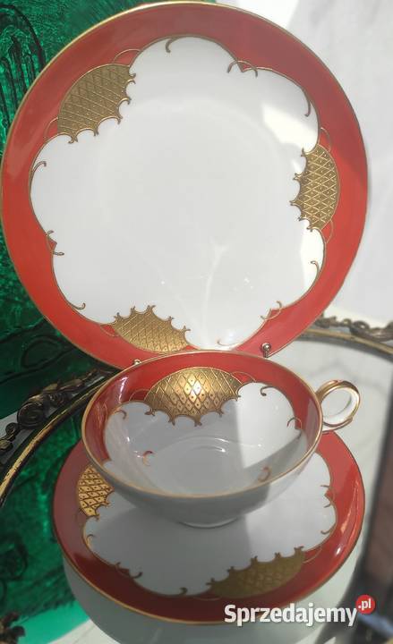 Schaubach Kunst Wallendorf Goldrelief ANTYK łódzkie Pabianice