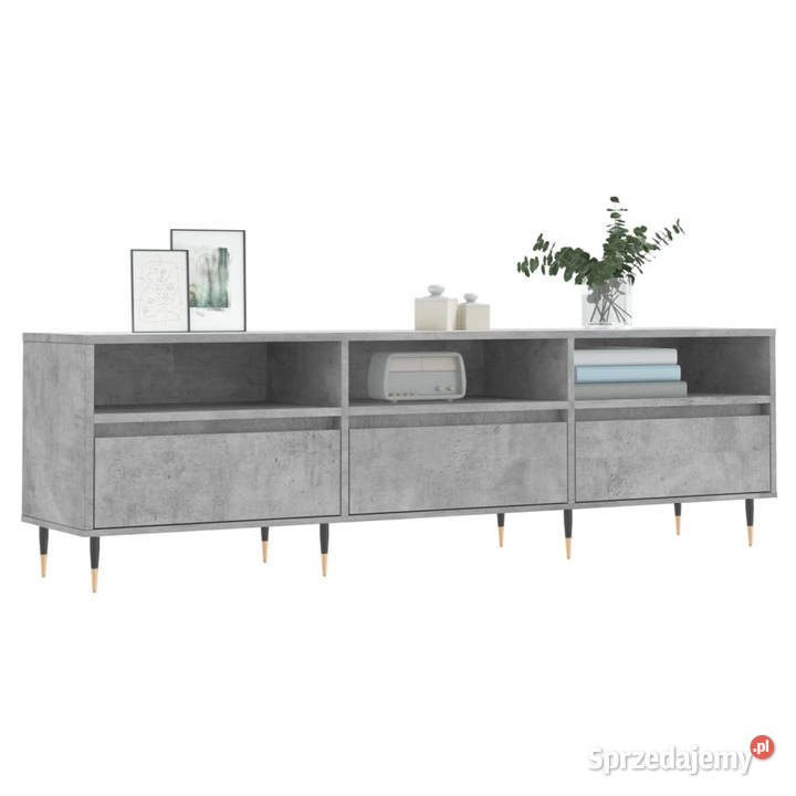 Szafka pod TV szarość betonu 150x30x445 WM831264 Warszawa sprzedam