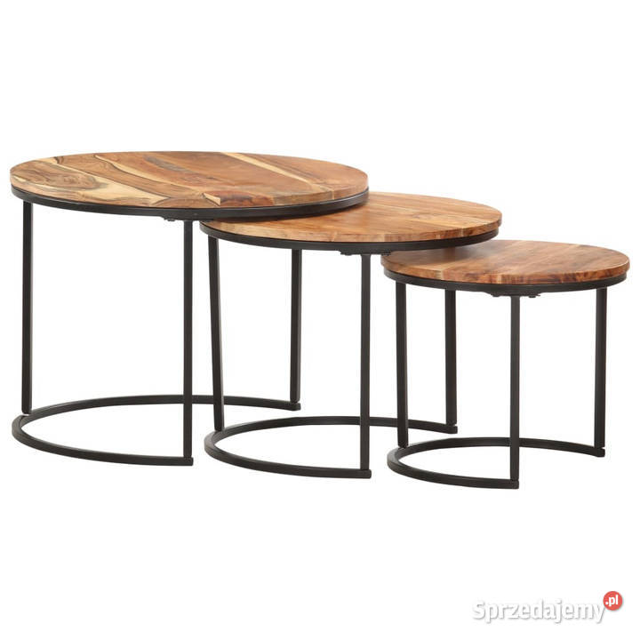Stoliki wsuwane pod siebie 3 lite drewno mazowieckie Warszawa sprzedam