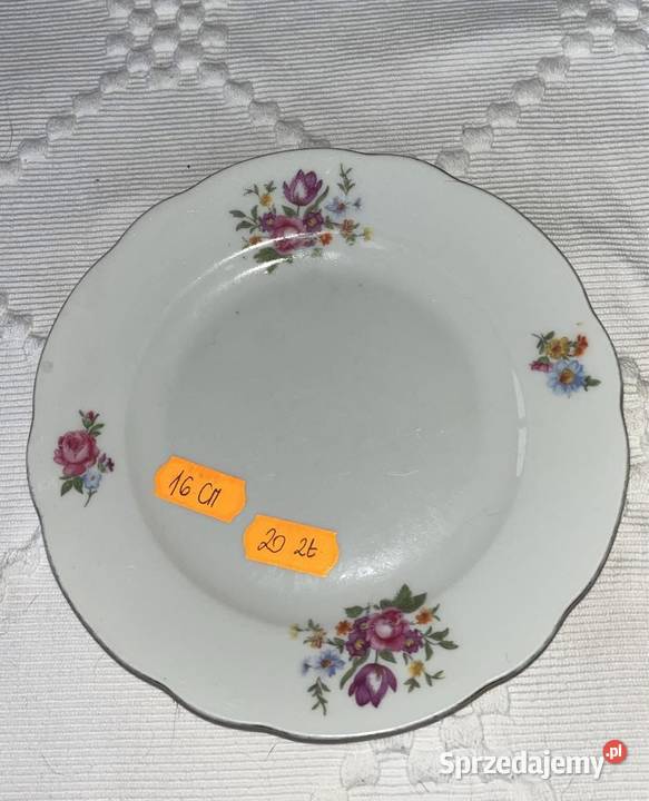 Talerzyk Kahla Biała porcelana z dekorem Gdańsk