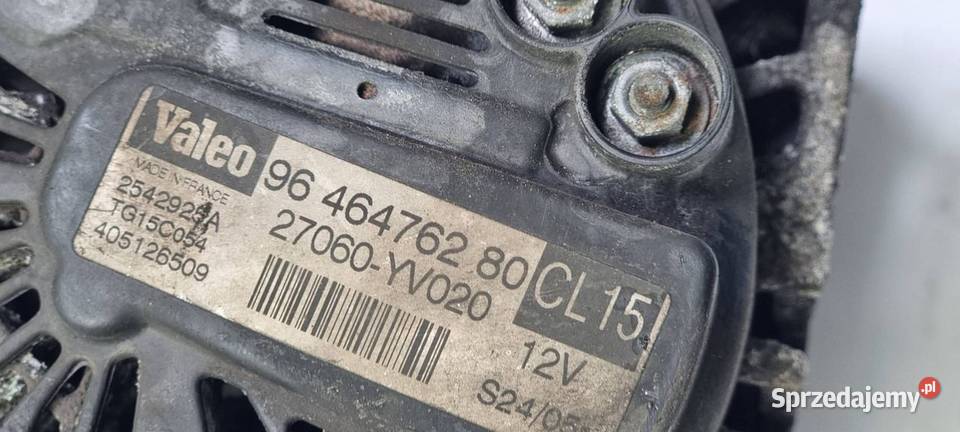 ALTERNATOR PEUGEOT 1007 9646476280 kujawsko-pomorskie