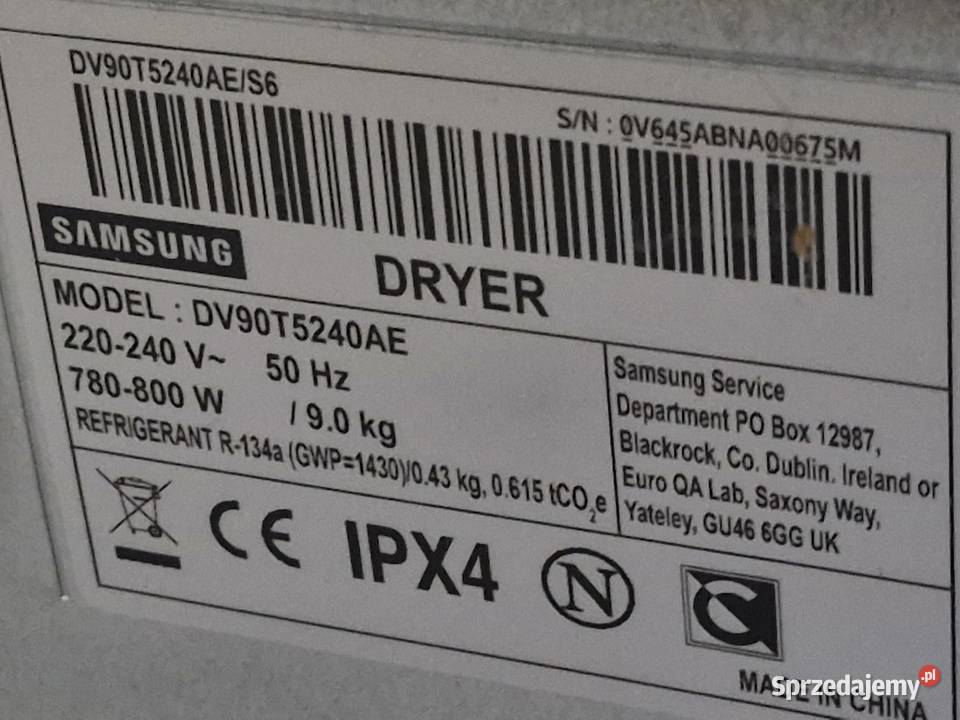 Sprzedam Suszarkę Firmy Samsung Tuszyn