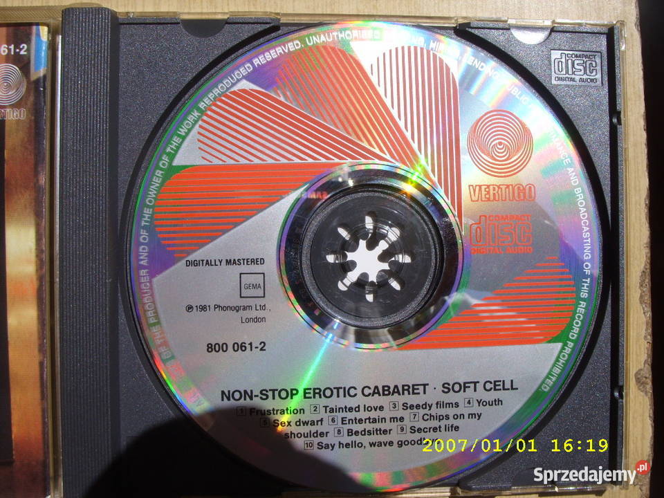 Pop cd NON STOPEROTIC CABARETSOFT CELL CD Wołów sprzedam