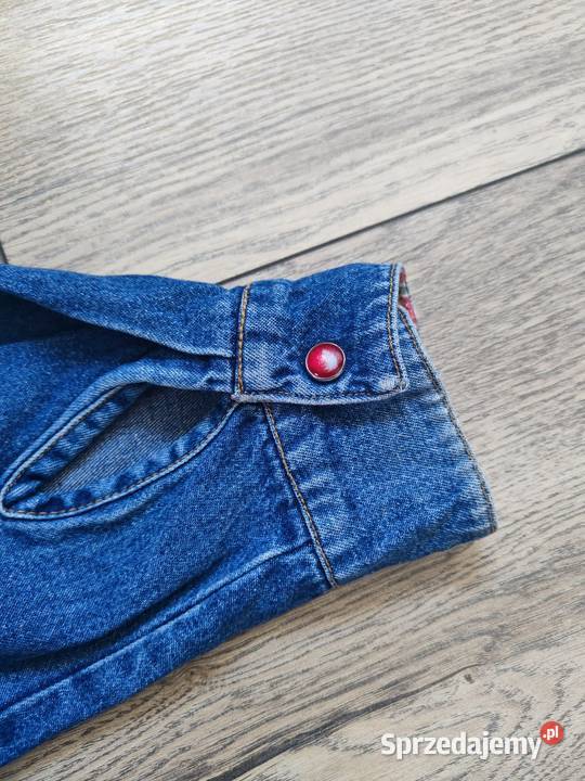 Koszula dzinsowa jeansowa Misie 80 90s Vintage długi Bluzki i koszule Jasło sprzedam