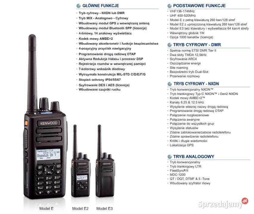 radiotelefon Kenwood NX3220E Myszków