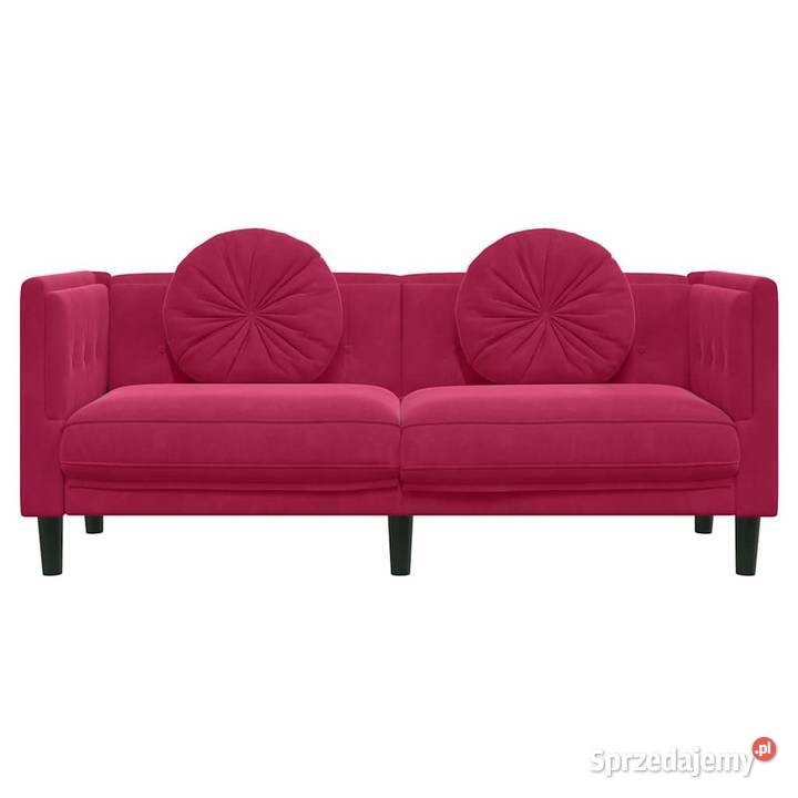 vidaXL Sofa z poduszkami 2osobowa czerwone Warszawa