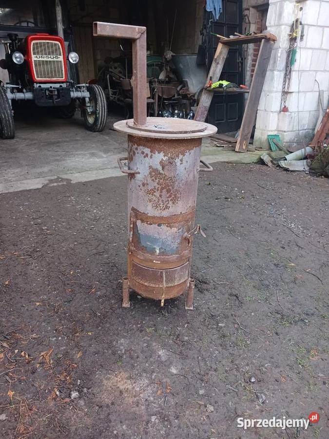 Piecyk koza garażowy z grubej stali Piece wolnostojące Łukawa