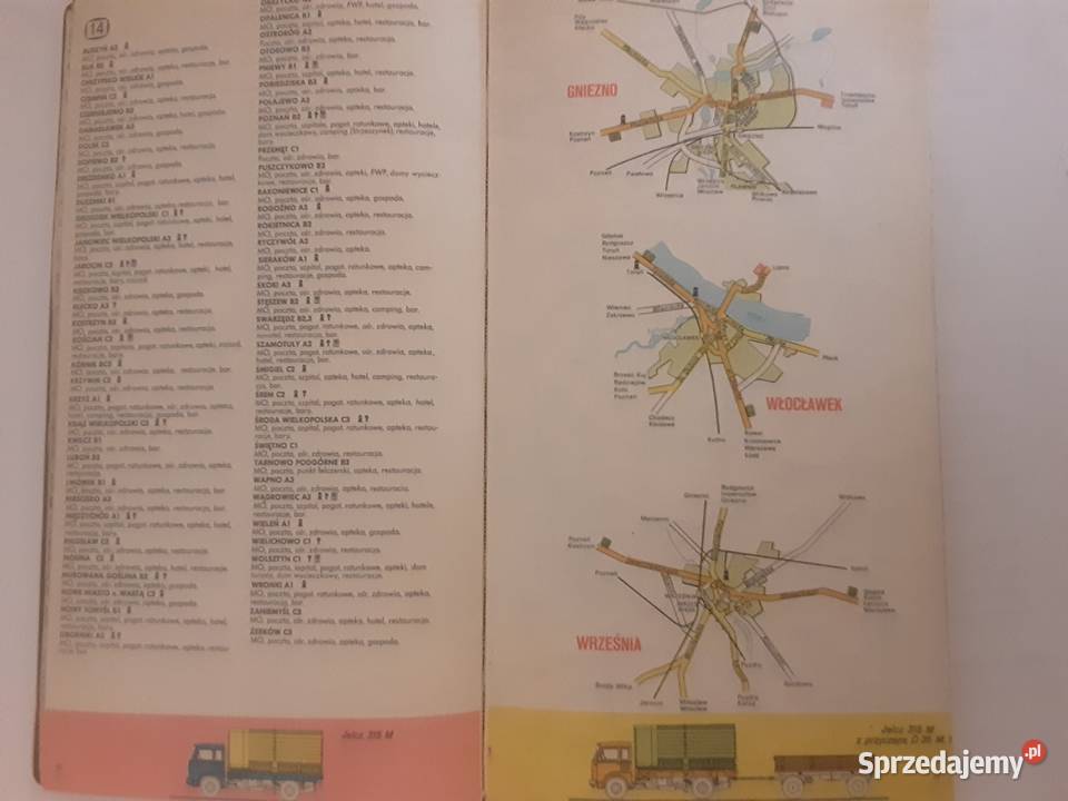 SAMOCHODOWY ATLAS POLSKI Z 1981 ROKU Szczecinek
