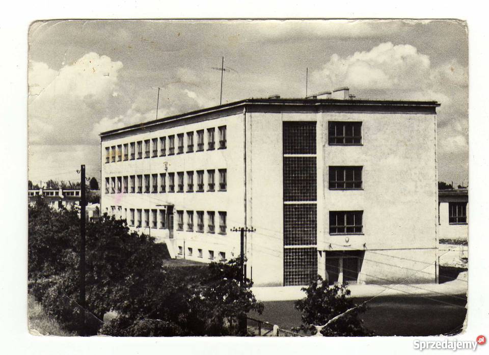 LIPNO SZKOŁA POCZTÓWKA CZARNO BIAŁA świętokrzyskie Krynki