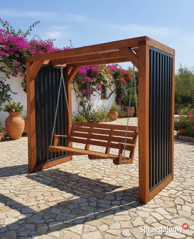 Huśtawka ogrodowa MODRZEW solidna Huśtawki Wysoka