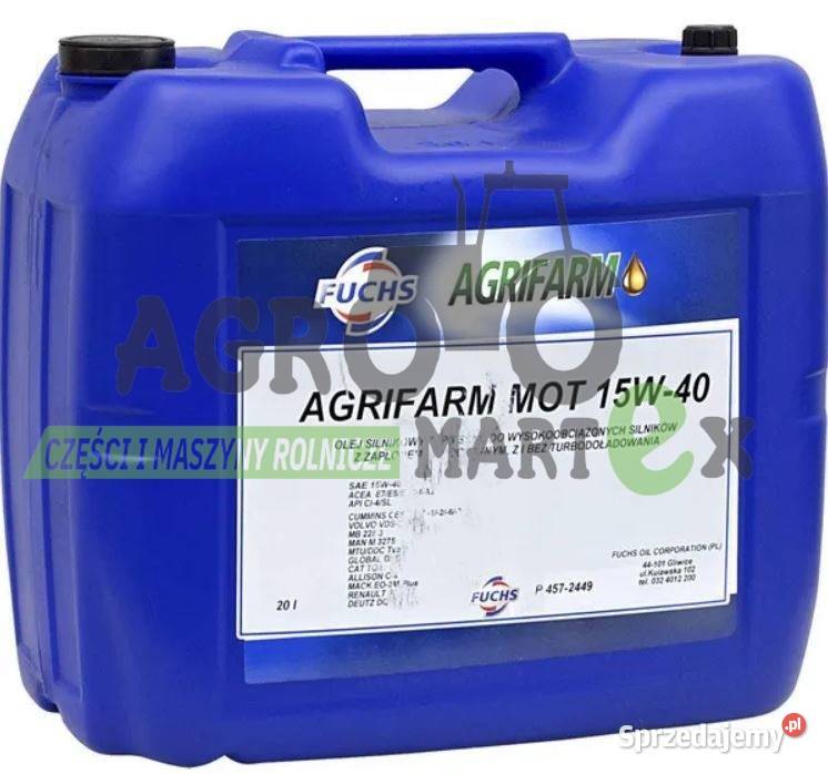 OLEJ SILNIKOWY AGRIFARM MOT 15W40 20L FUCHS Wichrów