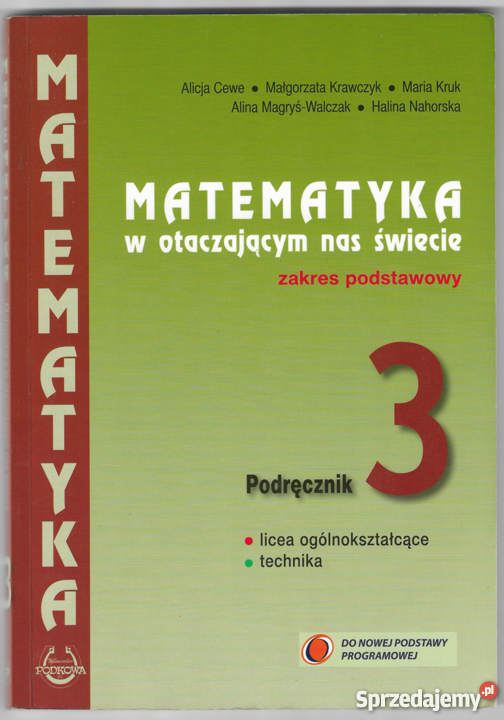 Matematyka w otaczającym nas świecie 3 podst matematyka Książki i Podręczniki Warszawa