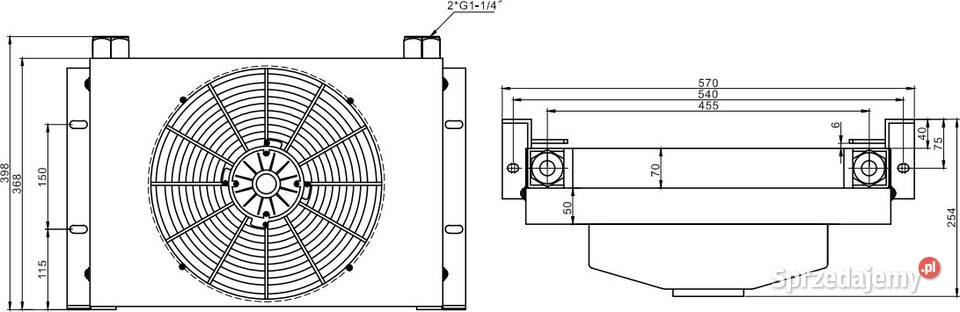 CHŁODNICA OLEJU HYDRAULICZNEGO 200 lmin DC 12V Solec Kujawski
