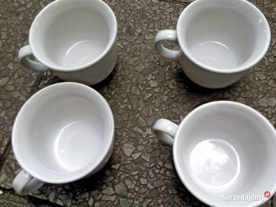 Filiżanki Pruszków białe Zakopane