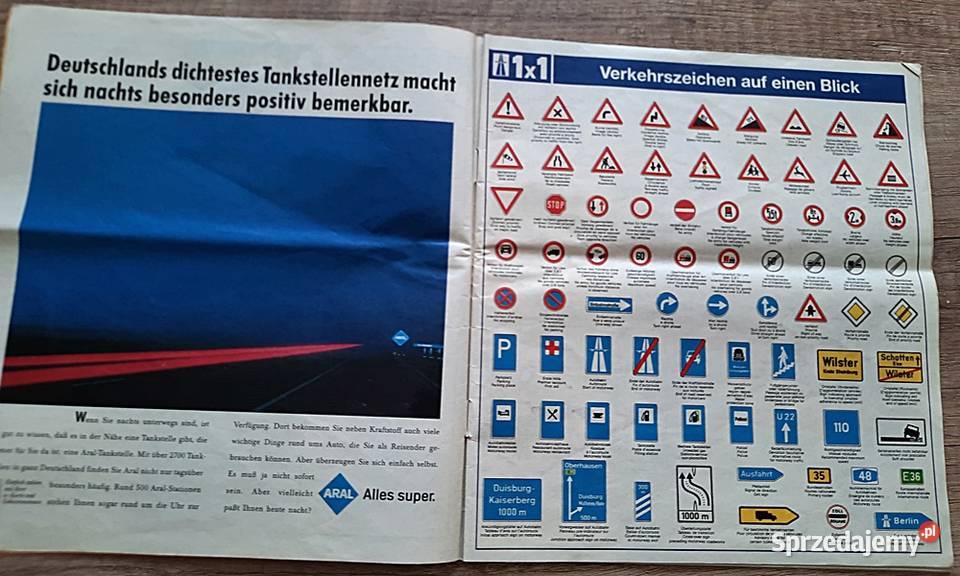 Mapa mapy samochodowe Polski z lat 60 Autobahn mapa samochodowa wielkopolskie Ostrów Wielkopolski