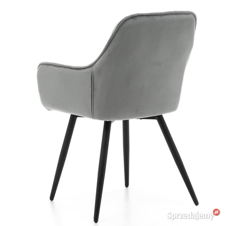 Jasnoszare Krzesło Tapicerowane Siena Wysyłka 87cm Tarchały Małe