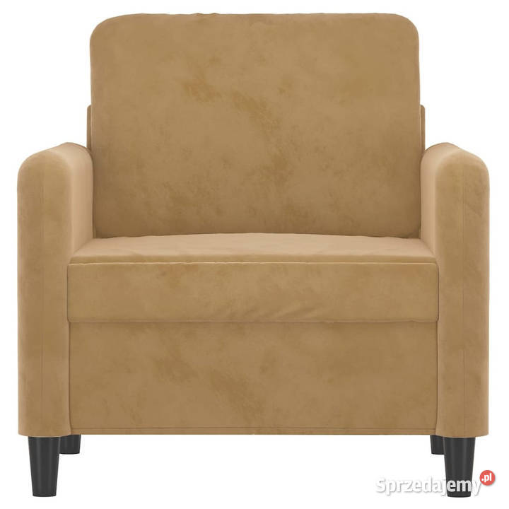 Fotel brązowy 60 obity aksamitem WM359429
