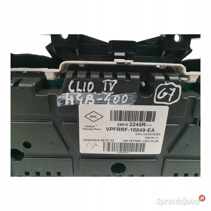 LICZNIK ZEGARY 248102245R Renault Clio IV 09 TCE osobowe Wyposażenie wnętrza lubelskie