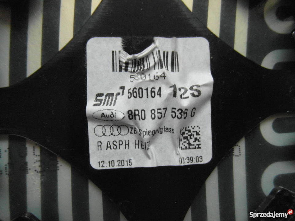 WKŁAD LUSTERKO PRAWE 8R0857536G AUDI Q5 Q7 Szczecin