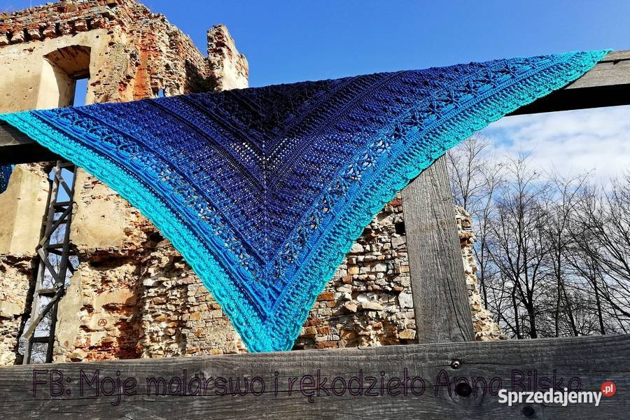 Chusta Ombre rękodzieło na szydełku Skarżysko-Kamienna