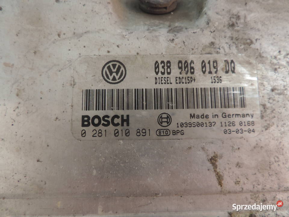 KOMPUTER STEROWNIK SEAT IBIZA 3 CORDOBA 19TDI komputery Układ elektryczny Nowy Sącz