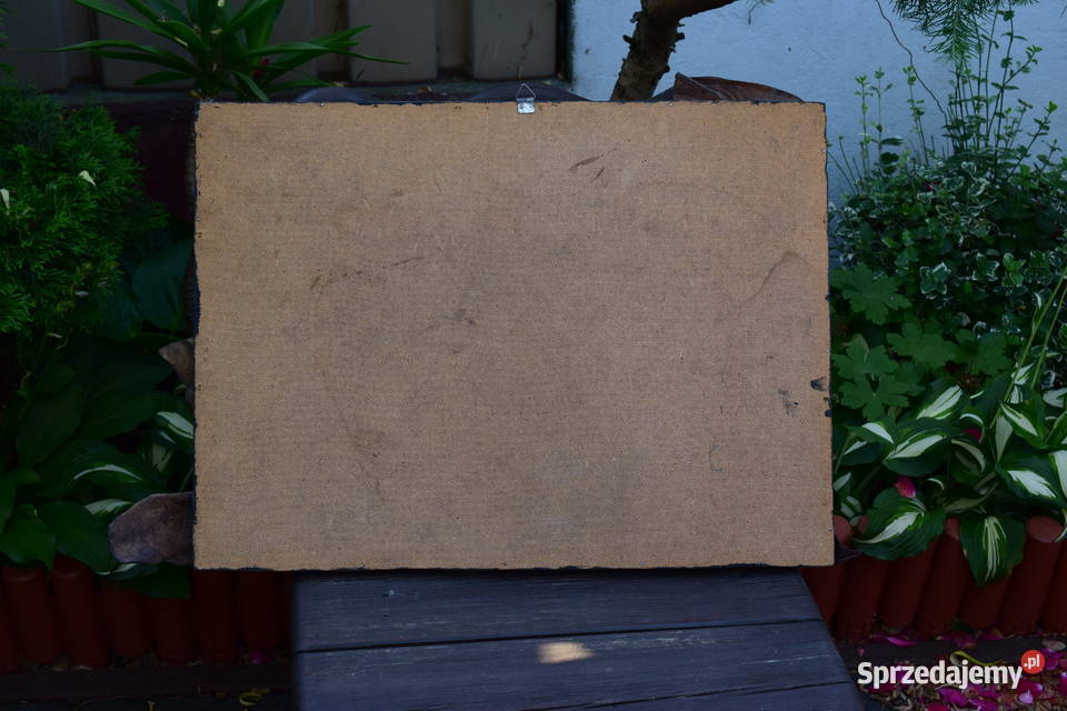 Obraz ze skóry kwiaty PRL Antykwariat Bydgoszcz