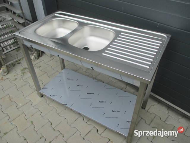 Zlew Gastronomiczny 2 Komorowy Z Półką 1206085 Ostrów Wielkopolski