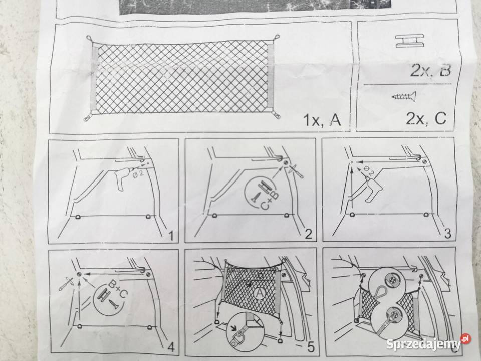 SIATKA BAGAŻNIKA FIAT STILO 20012010 50901156 lubelskie