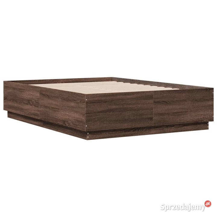 Rama łóżka z LED brązowy dąb 120x190 WM3209659 40cm