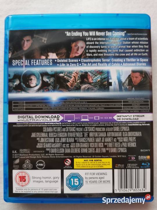 Life Bluray En 2017 Jake Gyllenhaal Ryan Wytrzyszczki