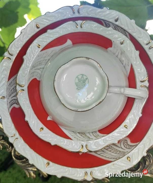 Filiżanka kolekcjonerska Kahla ze spodkiem i Pabianice