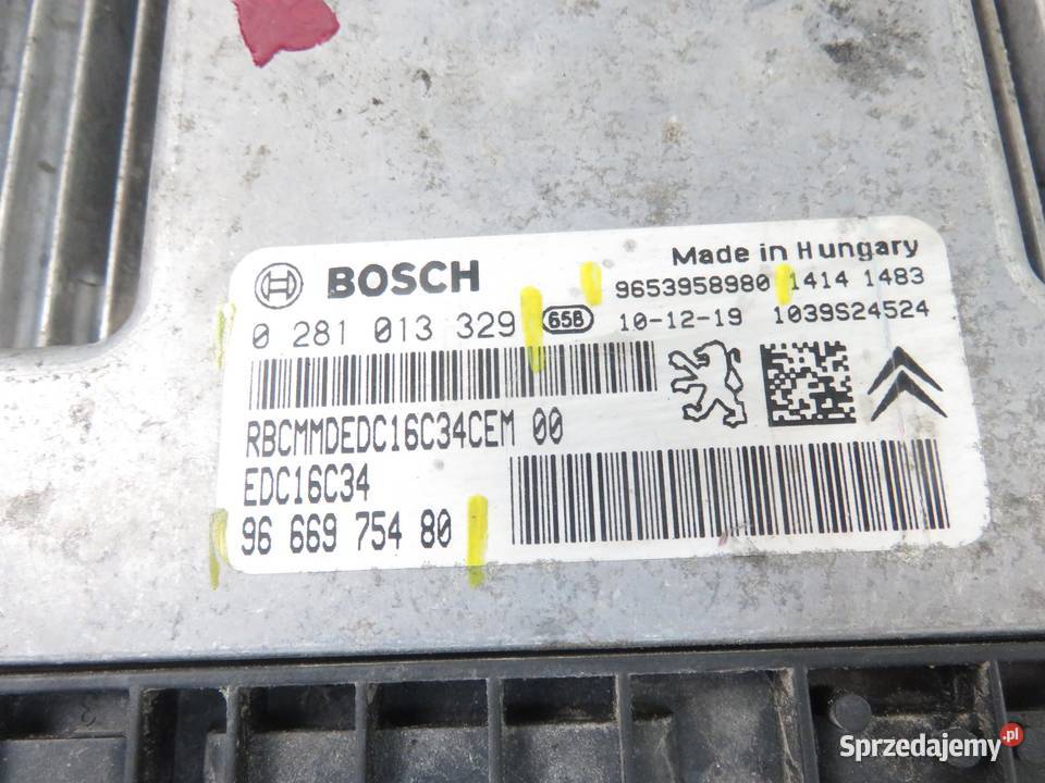 STEROWNIK PEUGEOT PARTNER II 16 HDi 16V