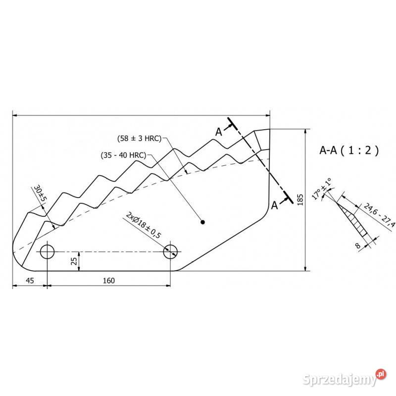 Nóż do paszowozu TriolietMullos maly przegięty sprzedam