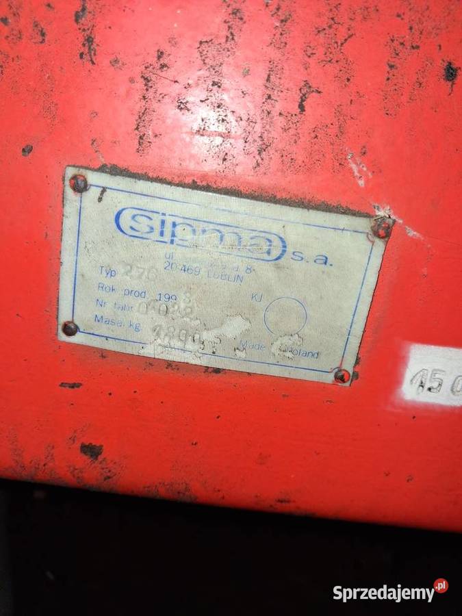 Prasa rolująca Sipma z276 Łopienno sprzedam