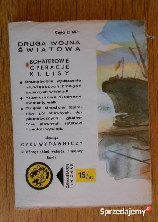 Żółty Tygrys Gdynia nie odpowiada 1587 historyczne Książki i Podręczniki Parczew