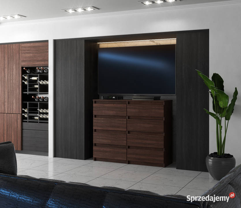Komoda 8 Szuflad Hugo Meble Szafka Rtv Dąb Wenge 120cm warmińsko-mazurskie Elbląg