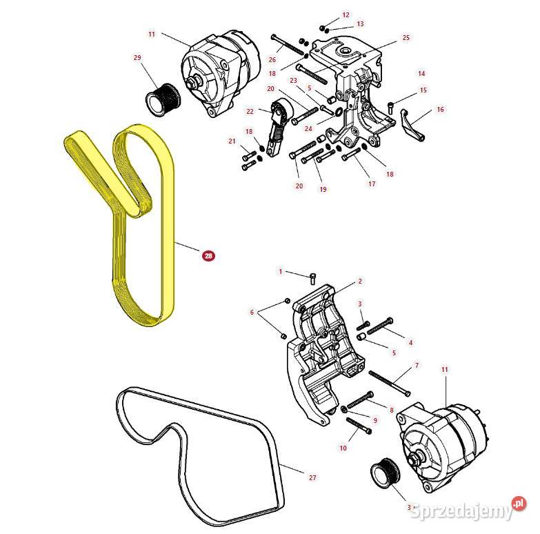Pas klinowy 12PK 2040mm Massey Ferguson Valtra podlaskie Białystok