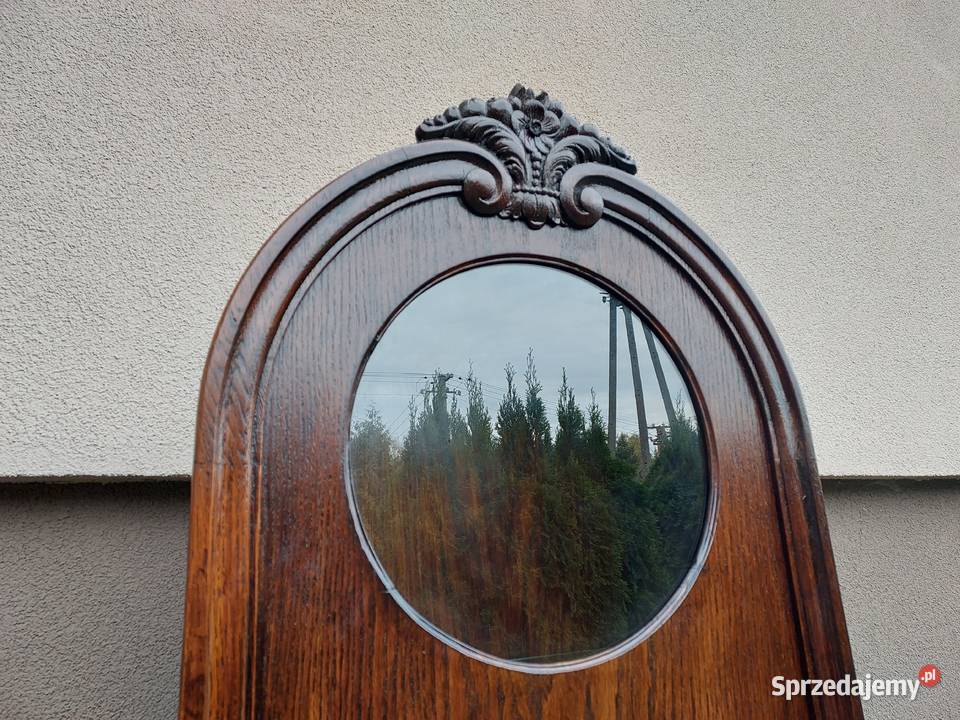 Stary słupek witryna szafka dąb ciemna Tczew