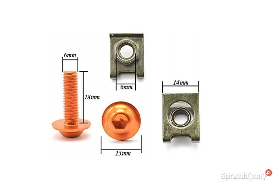 ŚRUBA 10 M6 DO OWIEWKI MOTOCYKLA GRANATOWE