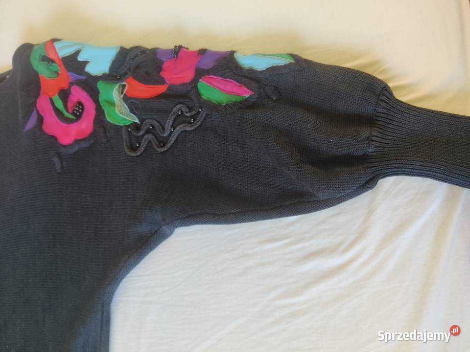 Sweter vintage z aplikacjami Rozmiar 38(M) Myszków sprzedam