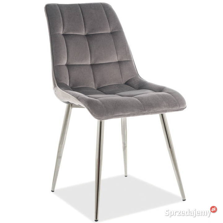 Krzesło Loftowe Chic Chrom VELVET Krzesła