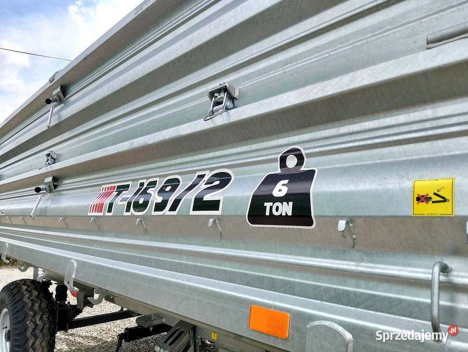 Przyczepa RĘKI dwuosiowa wywrotka 6 ton Cynkomet Zamość