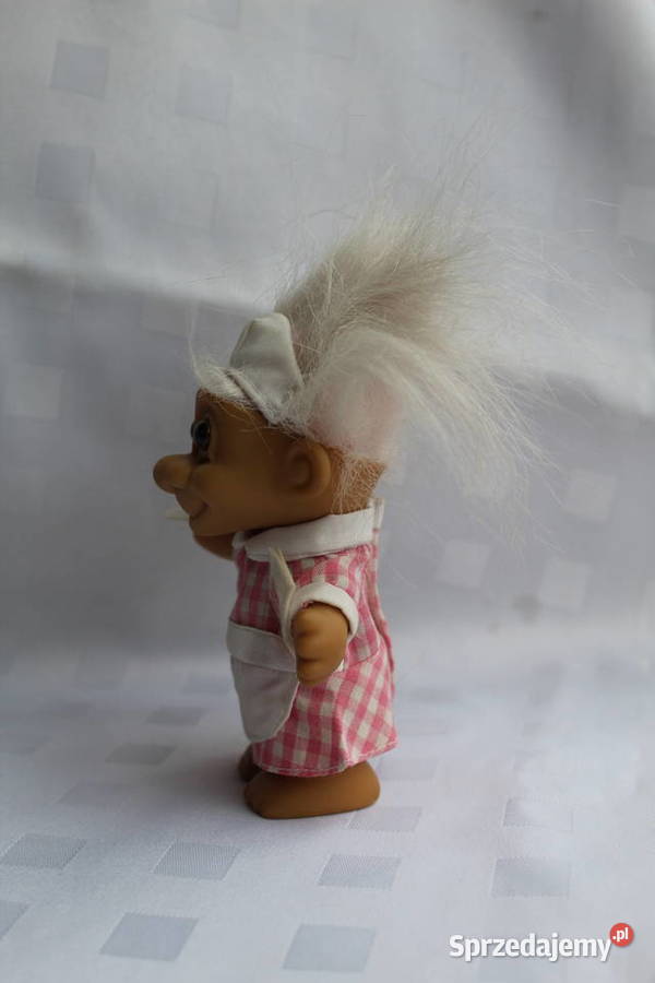 Troll Russ Różowy Kelnerka Taca Lody Cukiernia