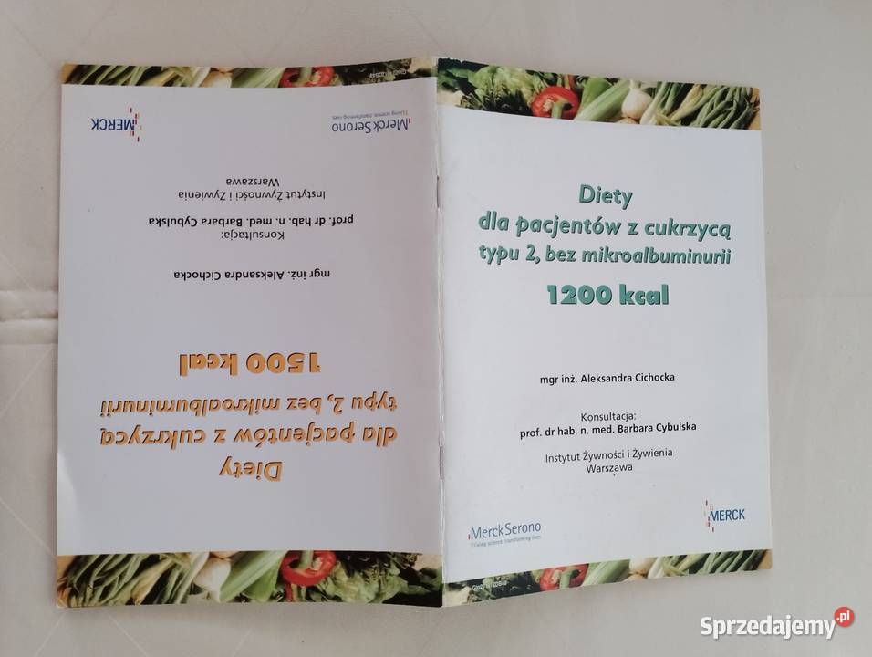 Książeczka dwustronna DIETY 1200kcal1500 kcal Oborniki