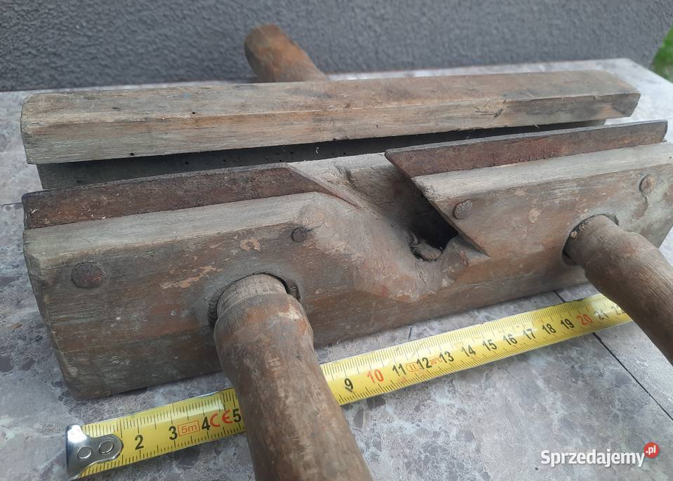 Stary drewniany strug hebel skręcany B073 Tczew sprzedam