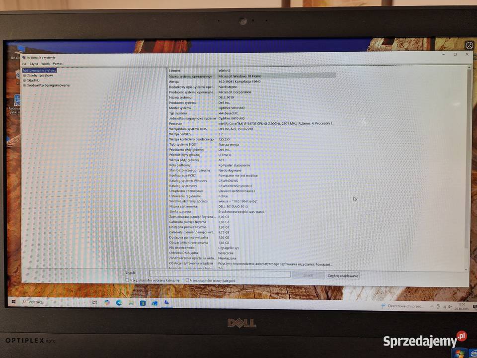 Komputer DELL OptiPlex 9010 AiO 23 Liczba rdzeni procesora 4 Łowicz