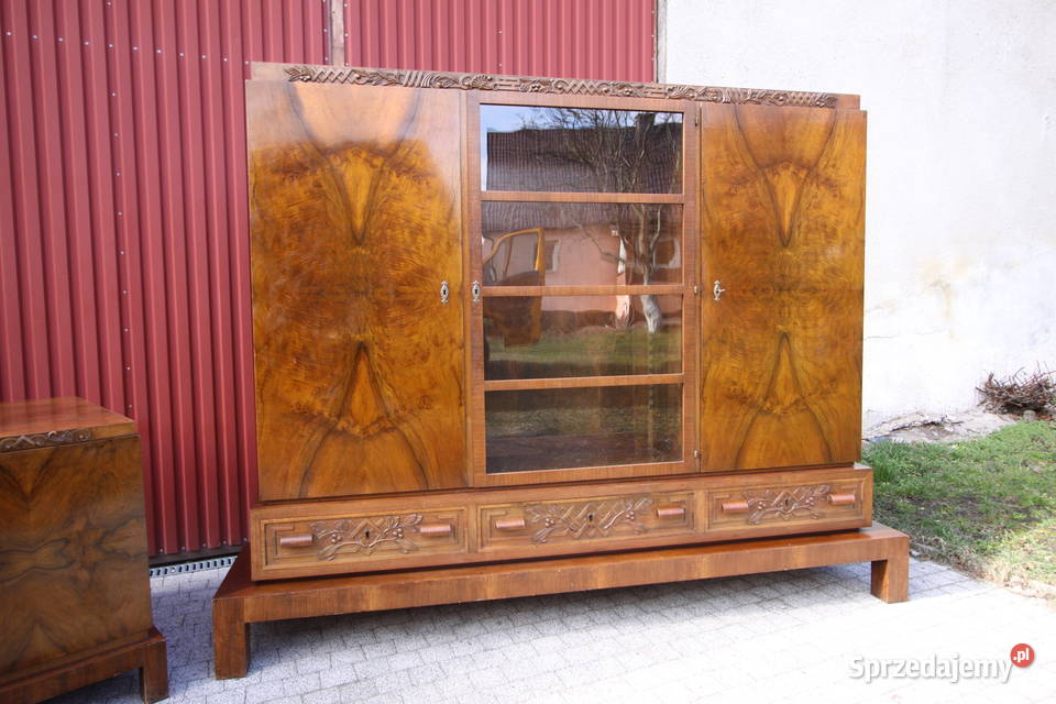 HIT Komplet gabinetowy ART DECO 1930 r orzech Wrocław